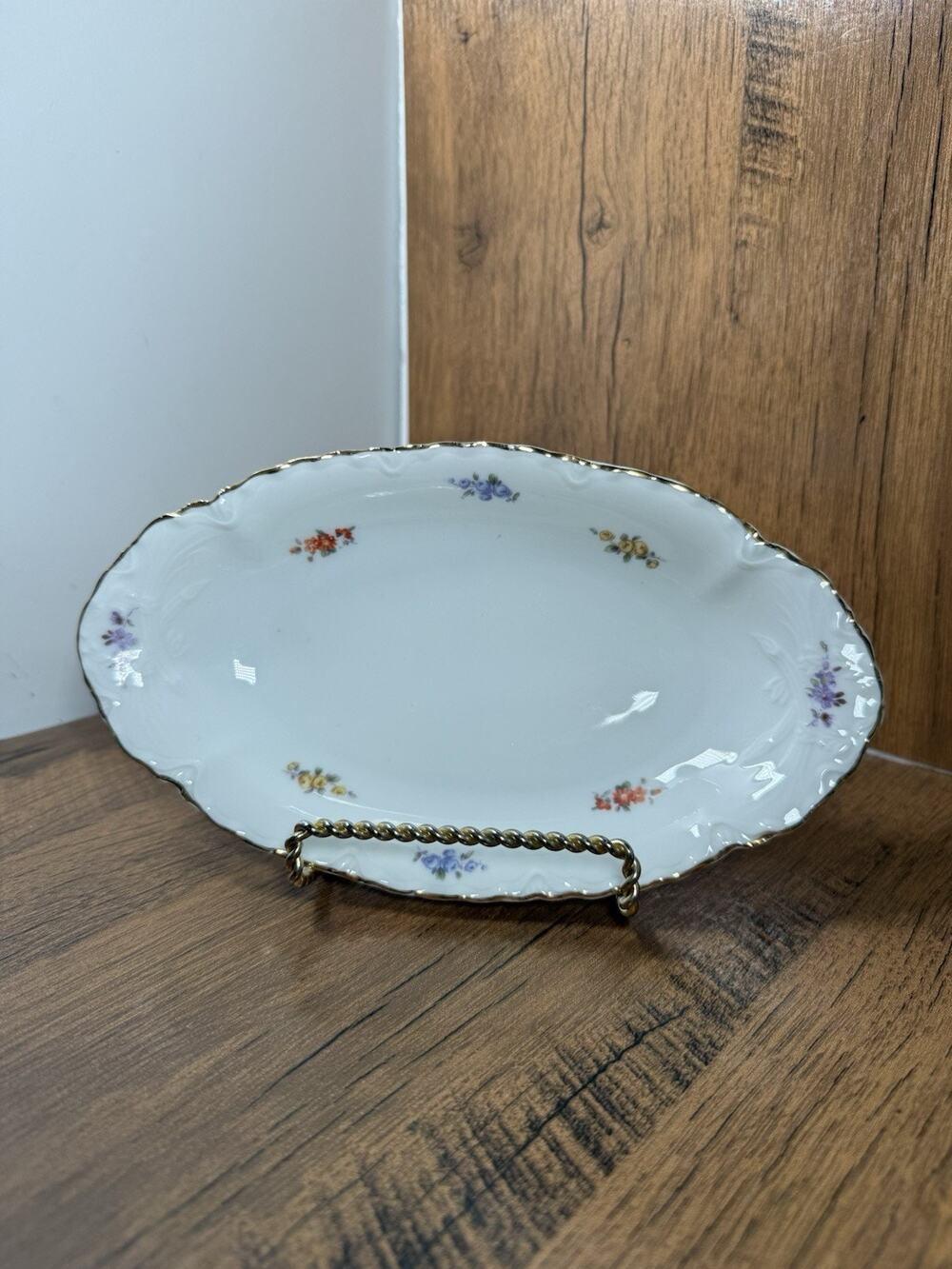 K&A Krautheim Selb Bavaria Germany Floral Small Relish Serving Bowl
